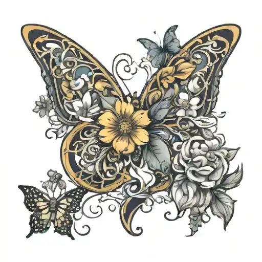 Oblivion Logo Wrapped In Flowes Butterfly Moon