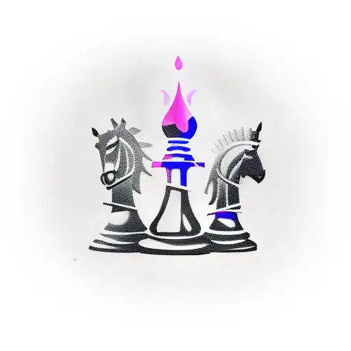 Flaming Chess Pieces With A Business Twist