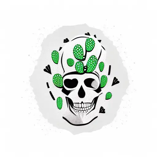 Skull With Cactuses
