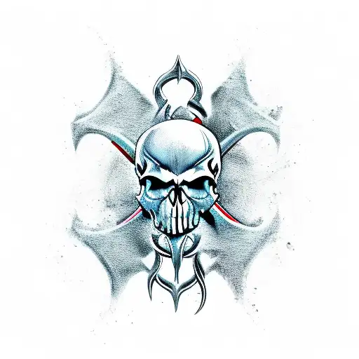 Posiedons Skull Trident