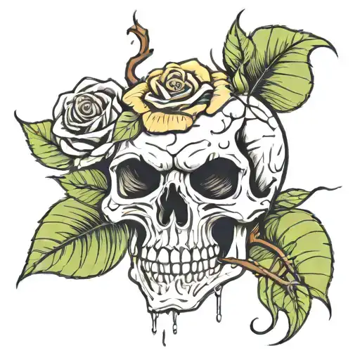 Skull And Roses