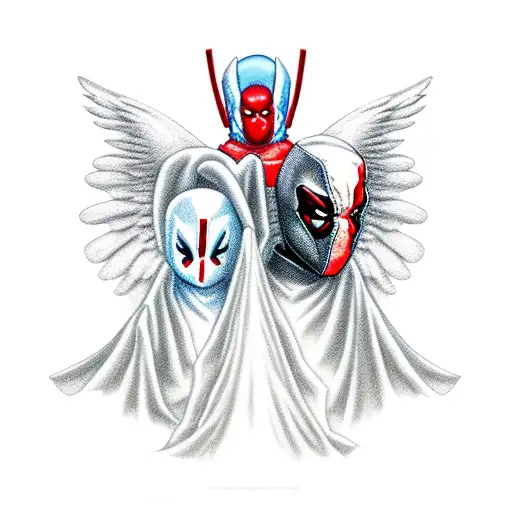 Angel Deadpool And A Daemon Deadpool