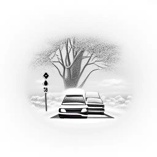 Car On The Road From First View