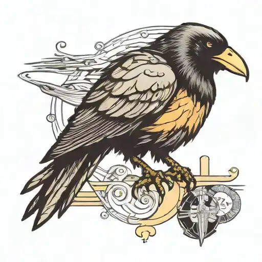 Crow Holding The Fibonacci Sequence Incorporated