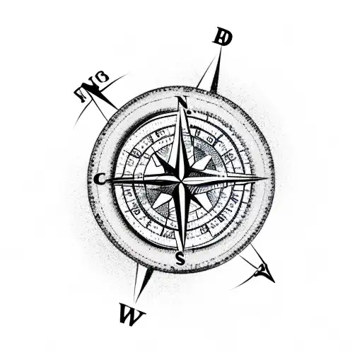 Daughter And Kid In A Compass