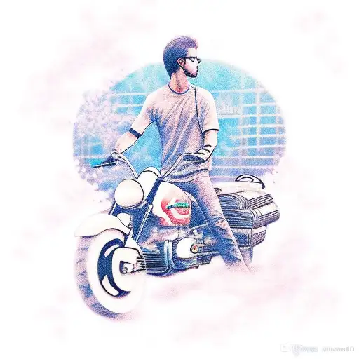 Guitar Motorcycle Forest Love Music Fortune Hope