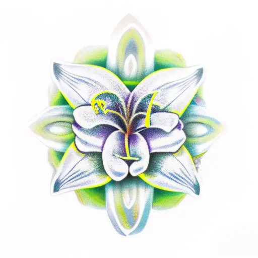 Rolling Stones Logo Lily Flower