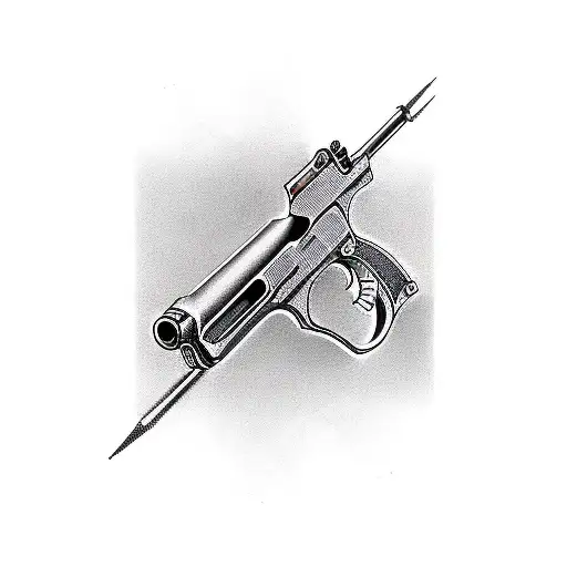 Gun Tattoo On Hand