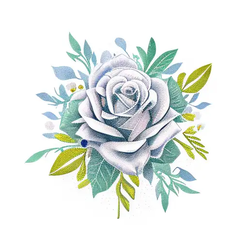 Bouquet With Initial Rs