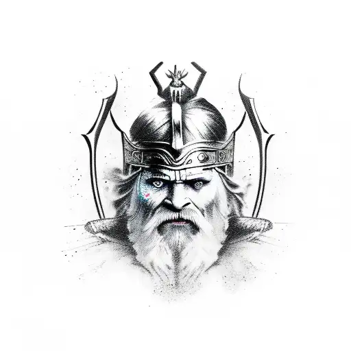 The God Odin In Battle