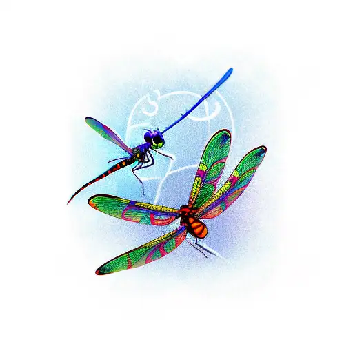 2 Dragon Flies