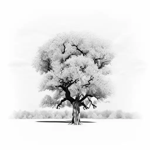 Earthquaked Tree But Like A Nothingam Forest And B&w