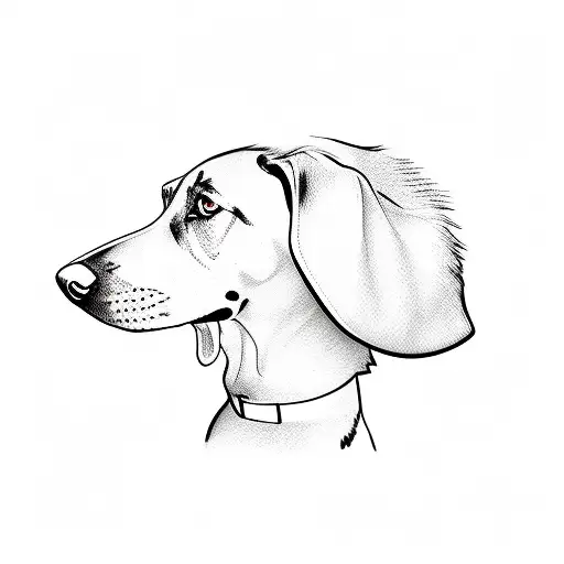 A Black And White Dog