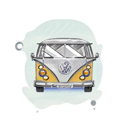 Buddha Driving Volkswagen Bus