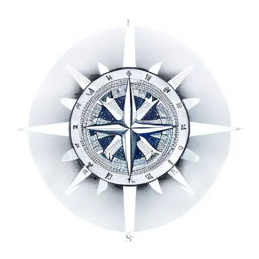 Cross Lion Compass