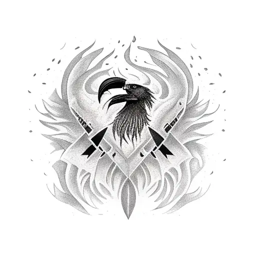 Fire And Crow Dark Red Black