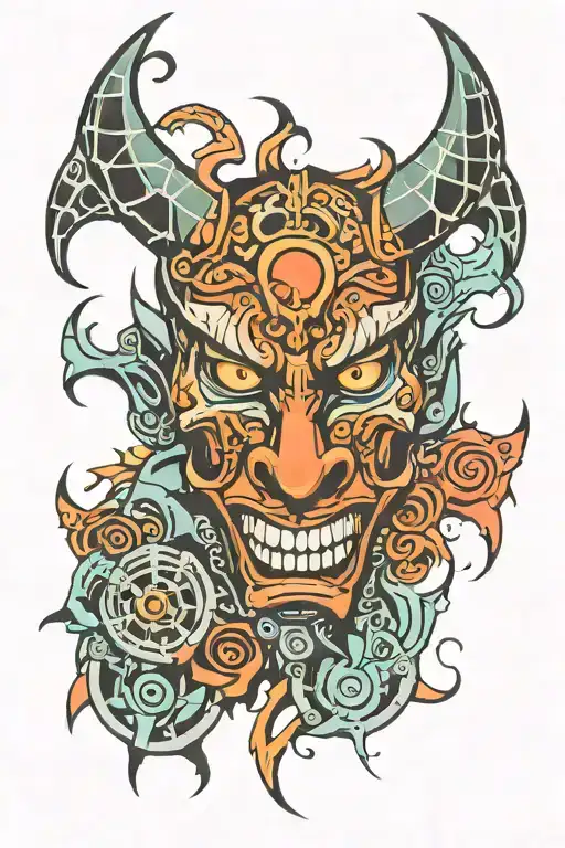Abstract And Demons Mask