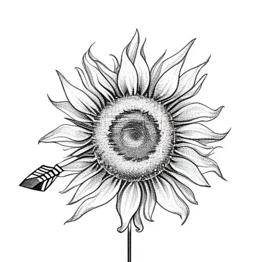 Sunflower With Arrow