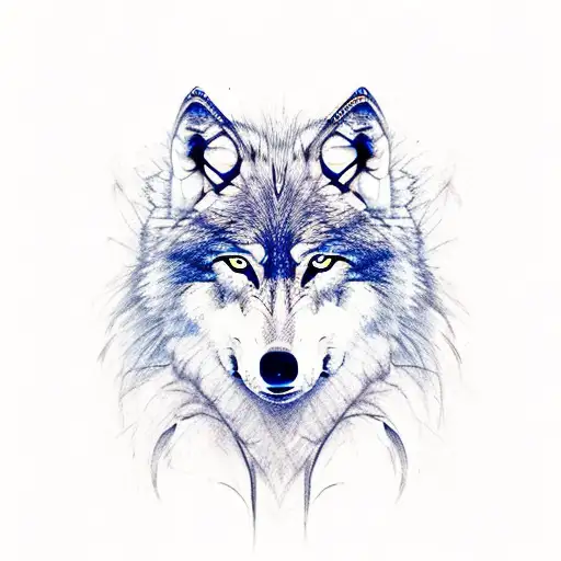 Wolf With Cyborg Eye