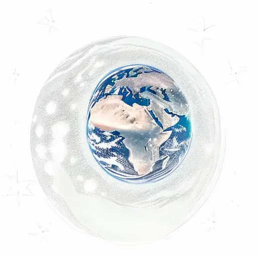 Kid On Moon Looking At Earth