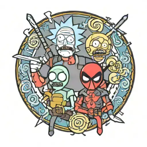 Rick And Morty Deadpool Not A Sparkle Circle