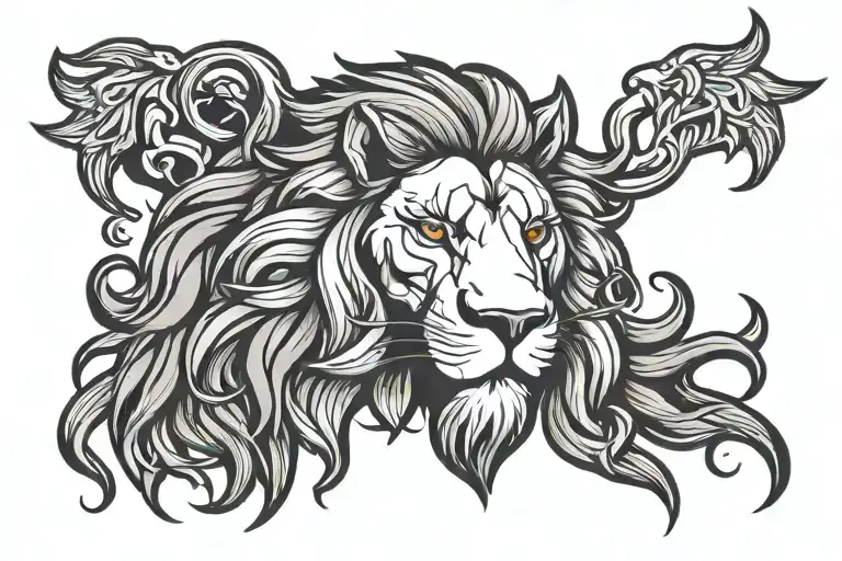 Lion Face Tattoo Design Inspired Tattoo Featuring Characters