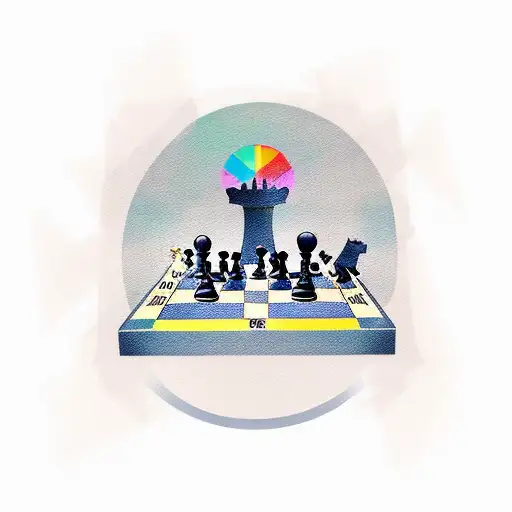 Chess Board With A Quote