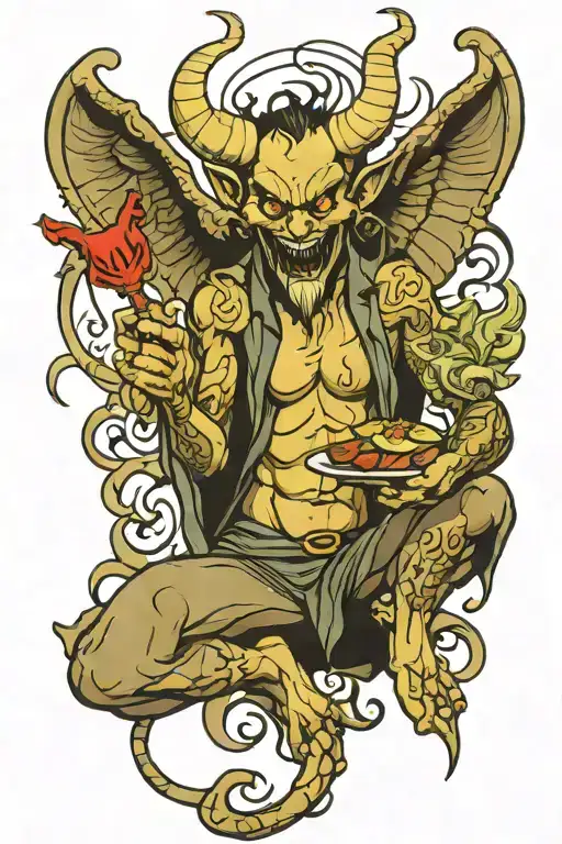 Lucifer Eating Sinners Heaven