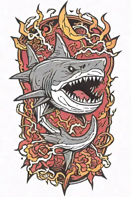 Shark With Lightning