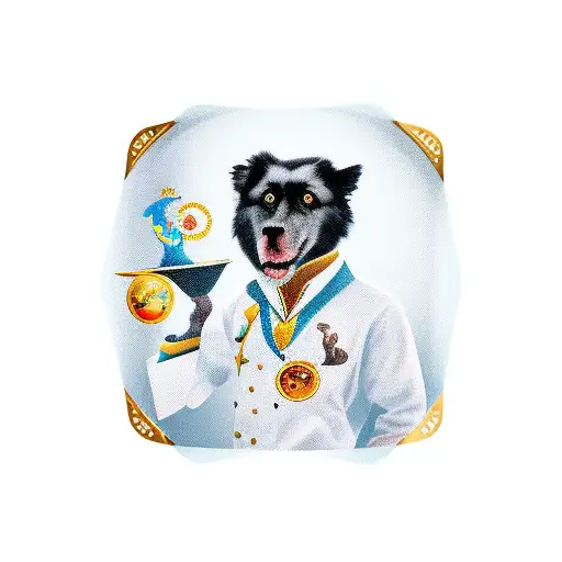 A Waiter Holding A Tray With Animals Representing Different Zodiac Signs