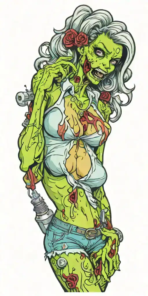 Zombie Pinup Girl That Still Manages To Be Hot