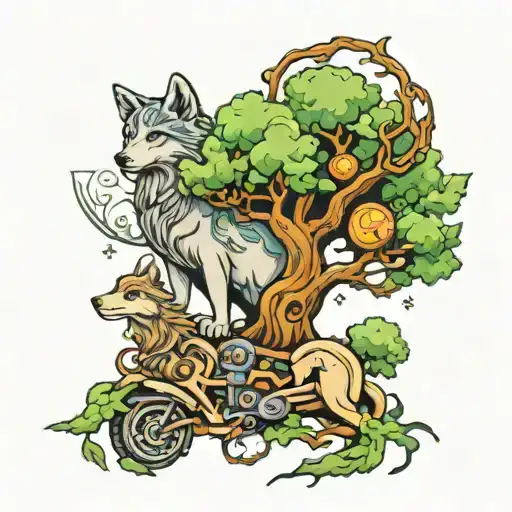 Tree Of Life And Wolf King