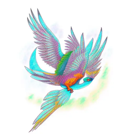 Quetzal Bird Flying
