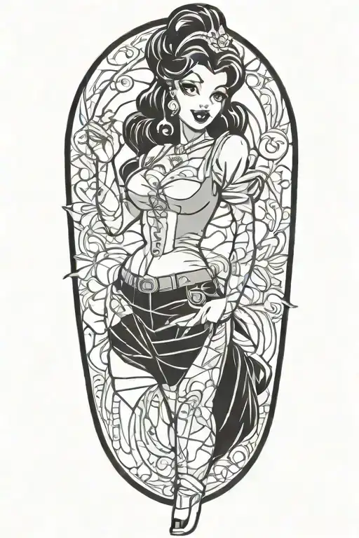 Disney Princess Style Pinup Girl