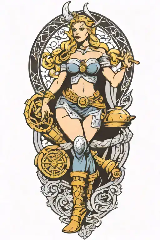 Norse Viking Princess Pinup Girl