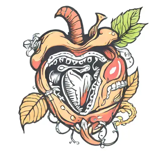 Female Lips Eating Anatomical Heart