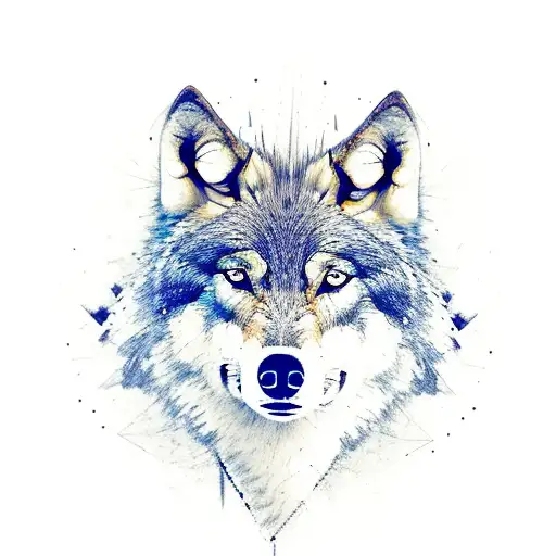 Wolf With Forest Behind