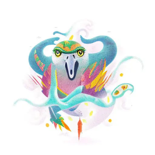 A Magical Scene From A Harry Potter Book With Vibrant Colors And Tropical Animals