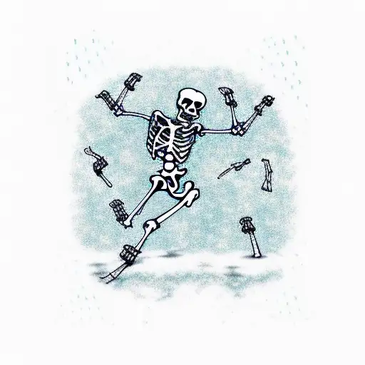 Skeleton Dancing In The Rain