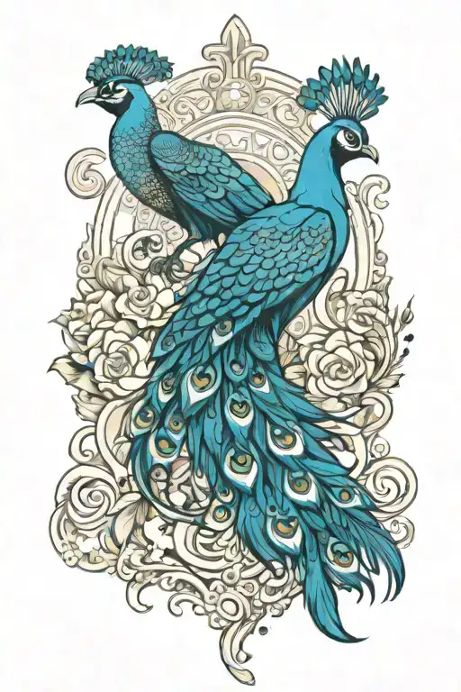 Best Peacocks Masculine Tatoo For Legs