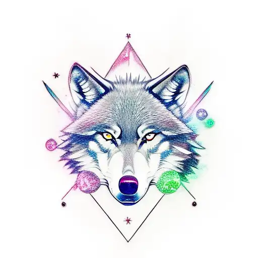 Incorporate A Wolf And Dragon In An Anime-inspired