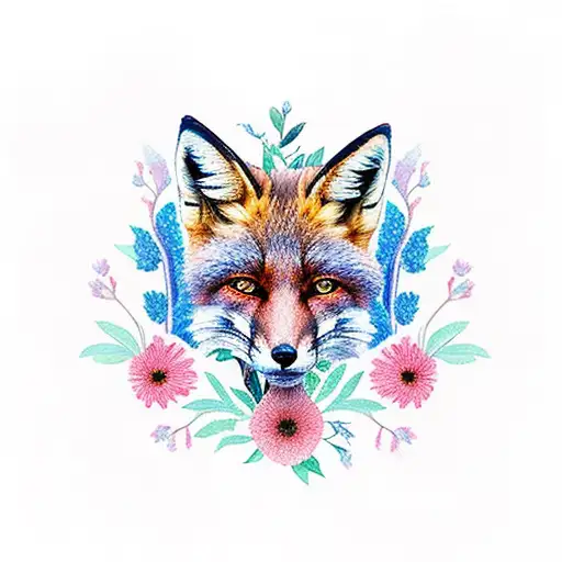 Fox And Flowers