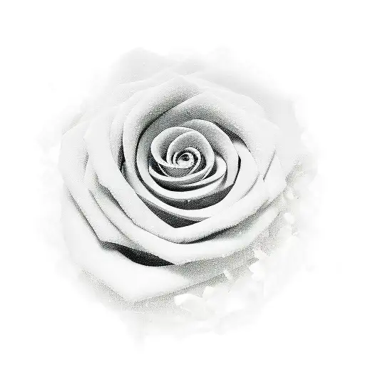 A Stylized Representation Of The Milkenia Alexandra Abad Flower In Black And White