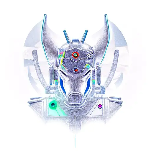 A Futuristic Centaur With Cybernetic Enhancements Representing Loyalty In A New-school Style