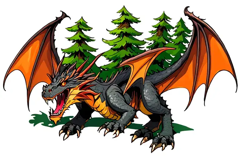 Skyrim Dragons With Trees