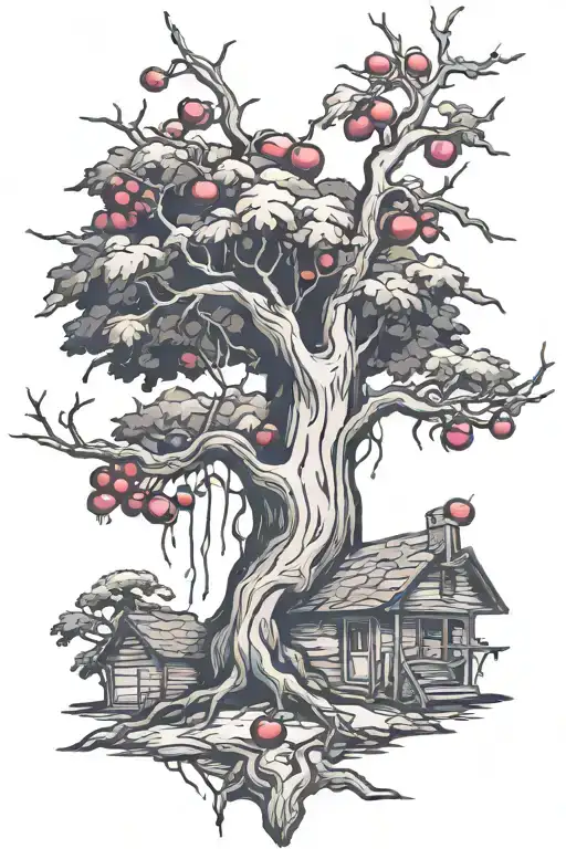 Dead Cherry Tree Underneath