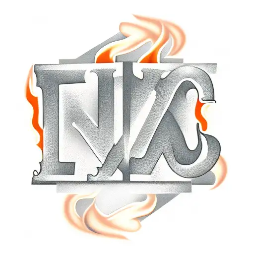 Camping Lantern With Letter H In Flame