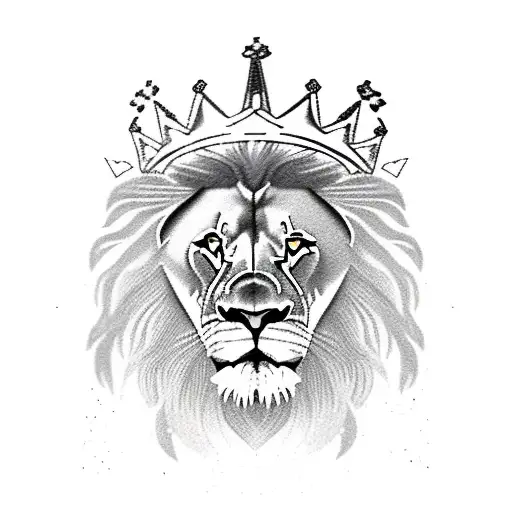 A Lion With A Crown And A Banner That Reads A Powerful Biblical Verse