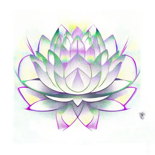 Lotus Flower With The Name Patrick Underneath