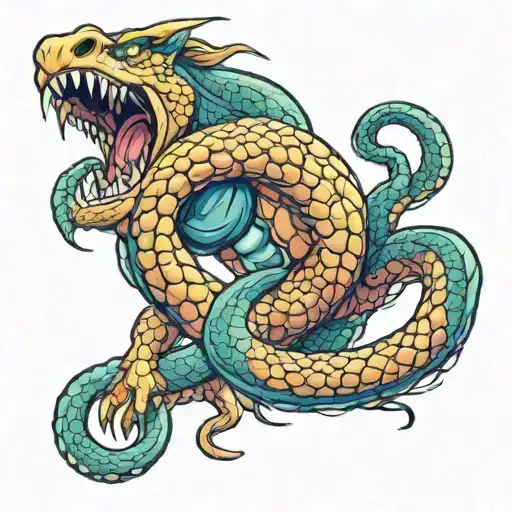 Hercules Fighting Snake